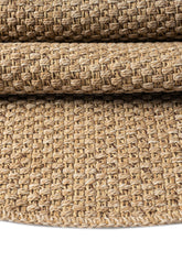 Rusticana 3101 Naturel Jüt Halı Modern Örme Yuvarlak Kilim